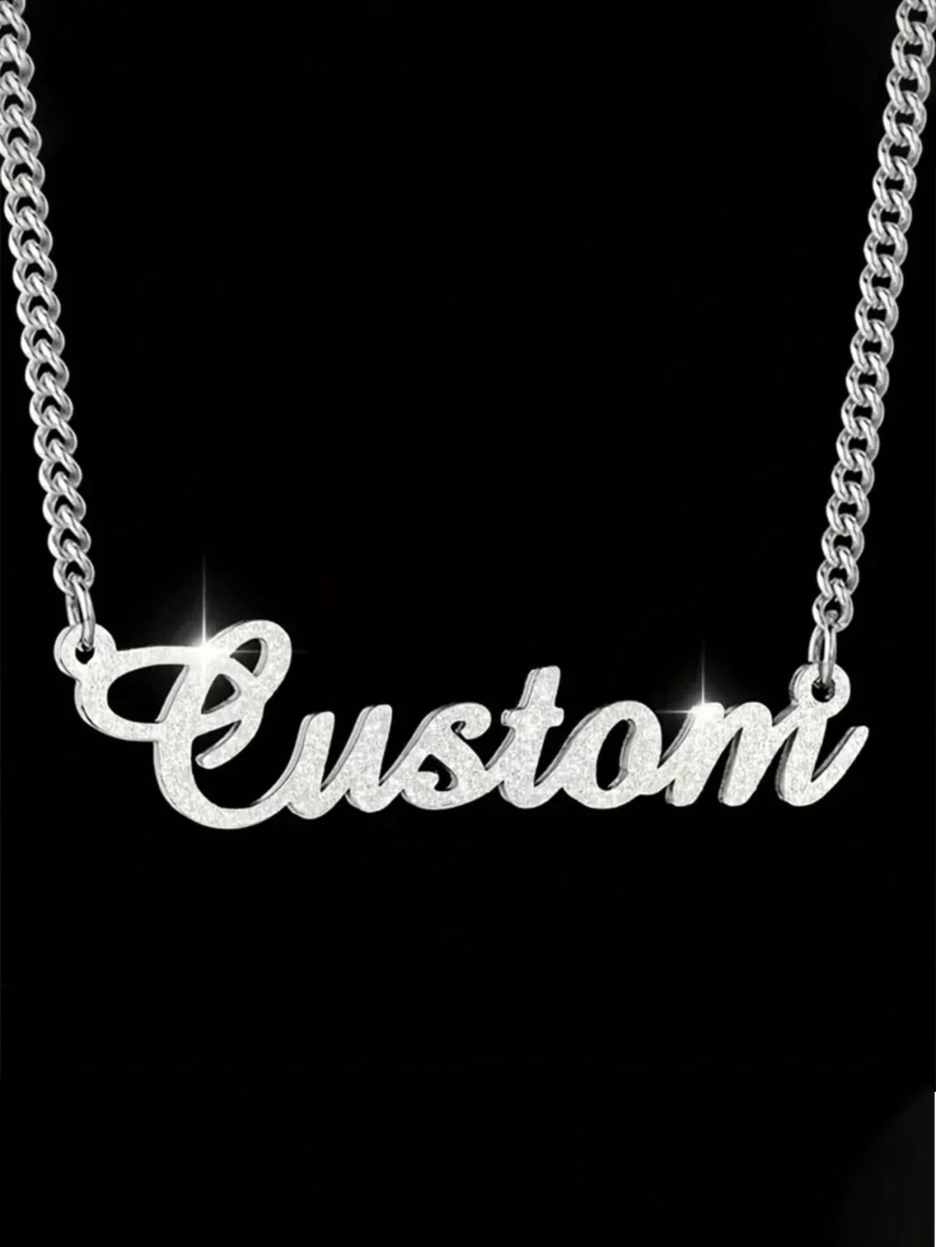 Fashionable Luxury Customized Stainless Steel Necklace, Personalized Matte Surface Pendant, Back To School Season,Back To School Fashion