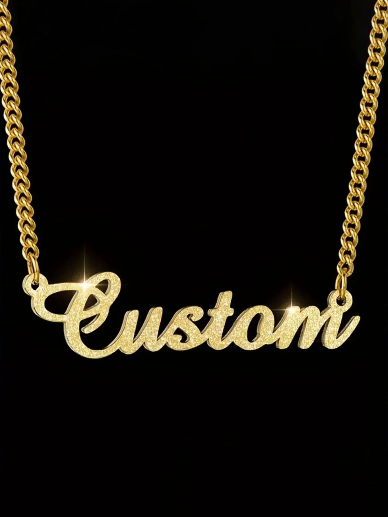 Fashionable Luxury Customized Stainless Steel Necklace, Personalized Matte Surface Pendant, Back To School Season,Back To School Fashion