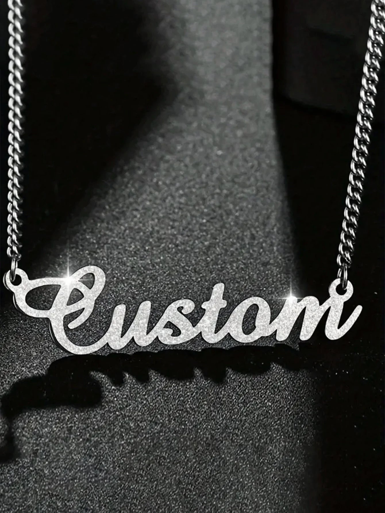 Fashionable Luxury Customized Stainless Steel Necklace, Personalized Matte Surface Pendant, Back To School Season,Back To School Fashion