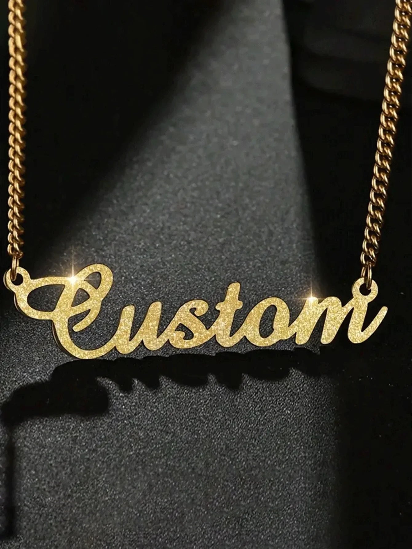 Fashionable Luxury Customized Stainless Steel Necklace, Personalized Matte Surface Pendant, Back To School Season,Back To School Fashion