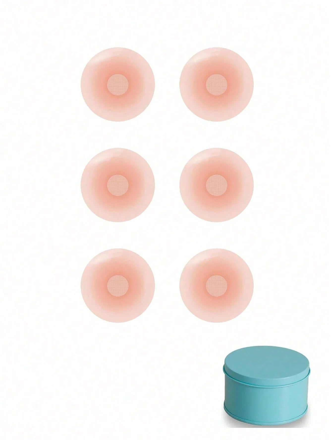2/6/12 PCS Nipple Covers For Women, Reusable Nipple Coverings, Nipple Pasties, Boob Pasties, Reusable Silicone Adhesive Invisible Pasty Nipple Covers For Women With Travel Box