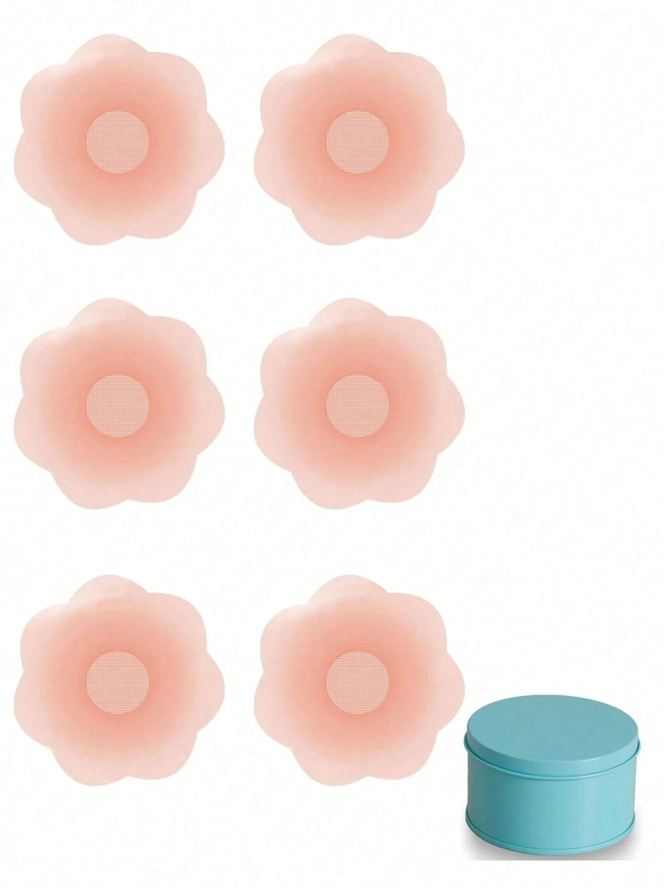 2/6/12 PCS Nipple Covers For Women, Reusable Nipple Coverings, Nipple Pasties, Boob Pasties, Reusable Silicone Adhesive Invisible Pasty Nipple Covers For Women With Travel Box