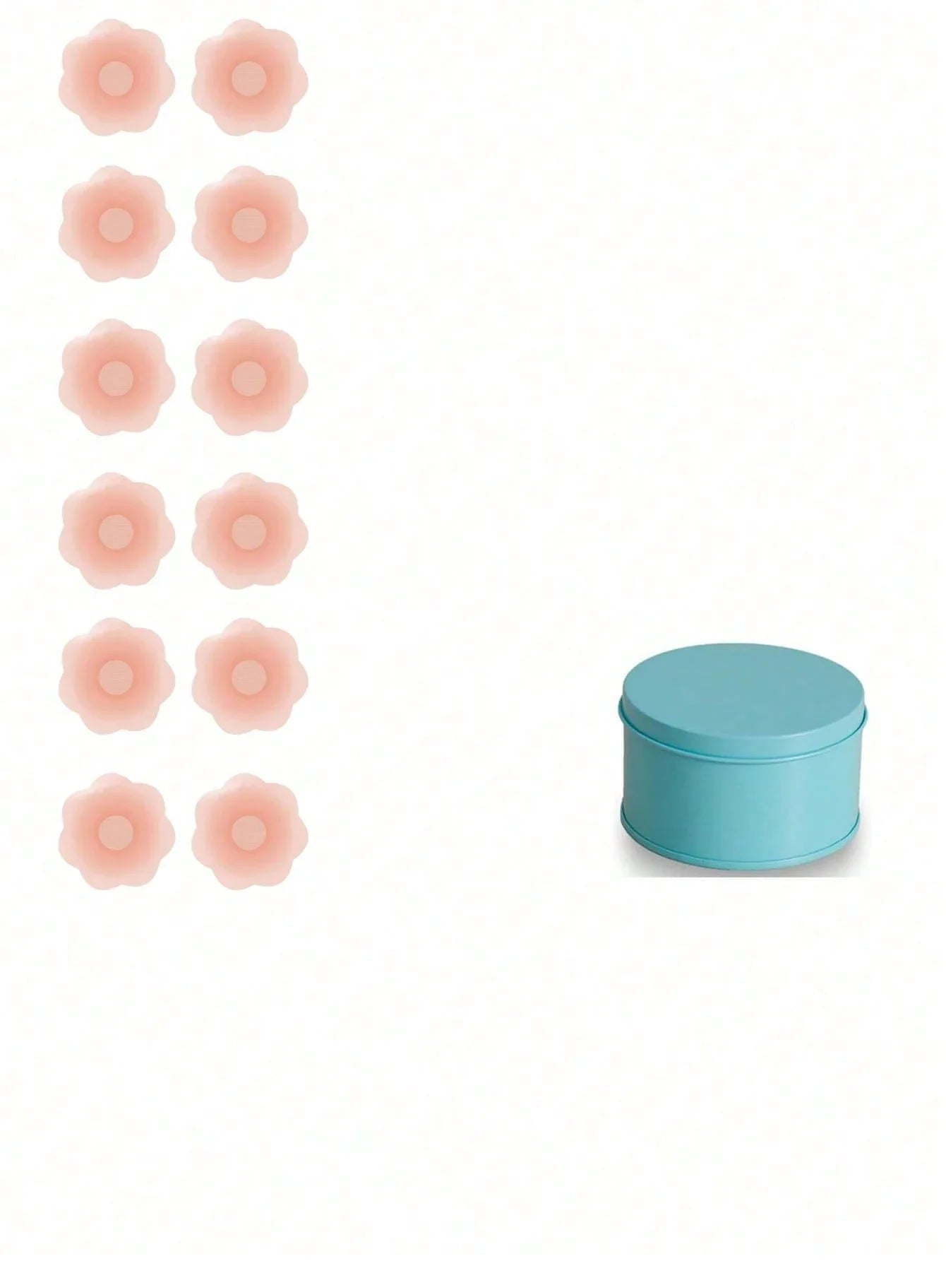 2/6/12 PCS Nipple Covers For Women, Reusable Nipple Coverings, Nipple Pasties, Boob Pasties, Reusable Silicone Adhesive Invisible Pasty Nipple Covers For Women With Travel Box