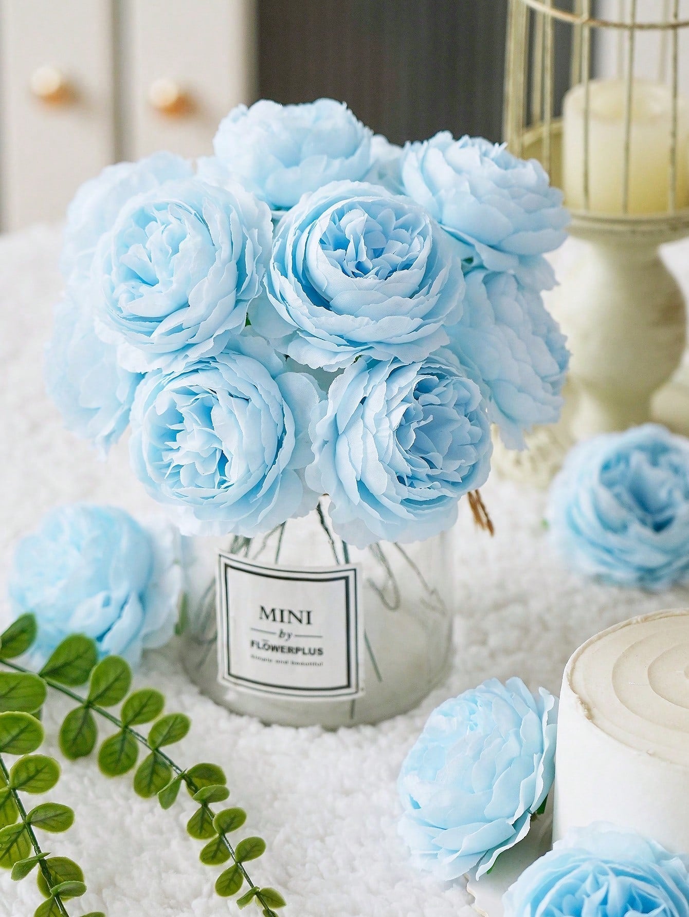 12/24pcs Artificial Peony Flowers Simulated Peony Flower Heads With Stems For Wedding Party Decoration, Cake Decoration And Home Living Room Table Centerpieces,Fake Plants,Fall Decor,Room,Desk,Garden Decor,Room Decoration Stuff