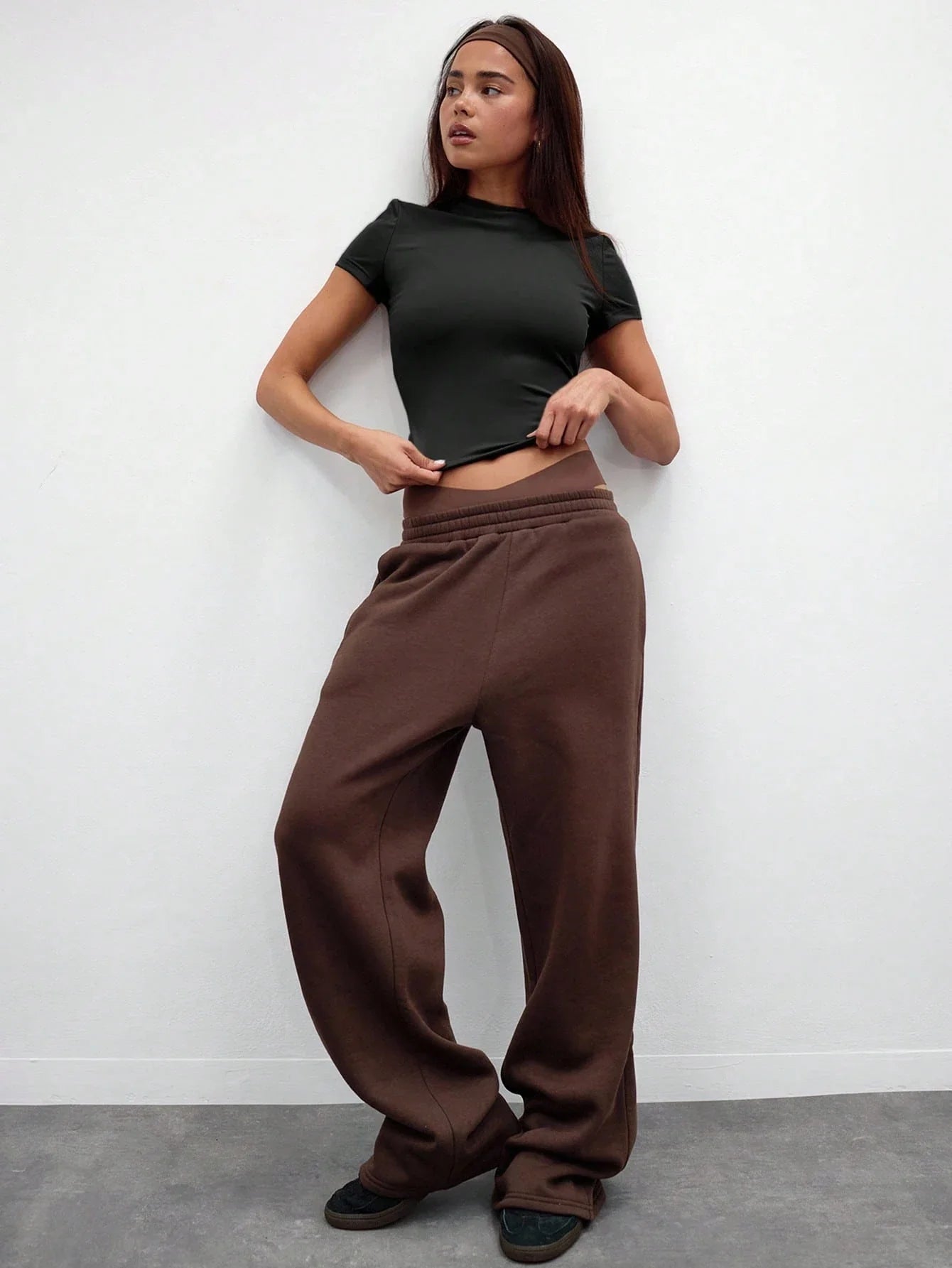 MUSERA Capped Sleeve Snatched T-Shirt Casual  Basics Everyday Airport Holiday Fall Back To School Autumn Winter Elegant