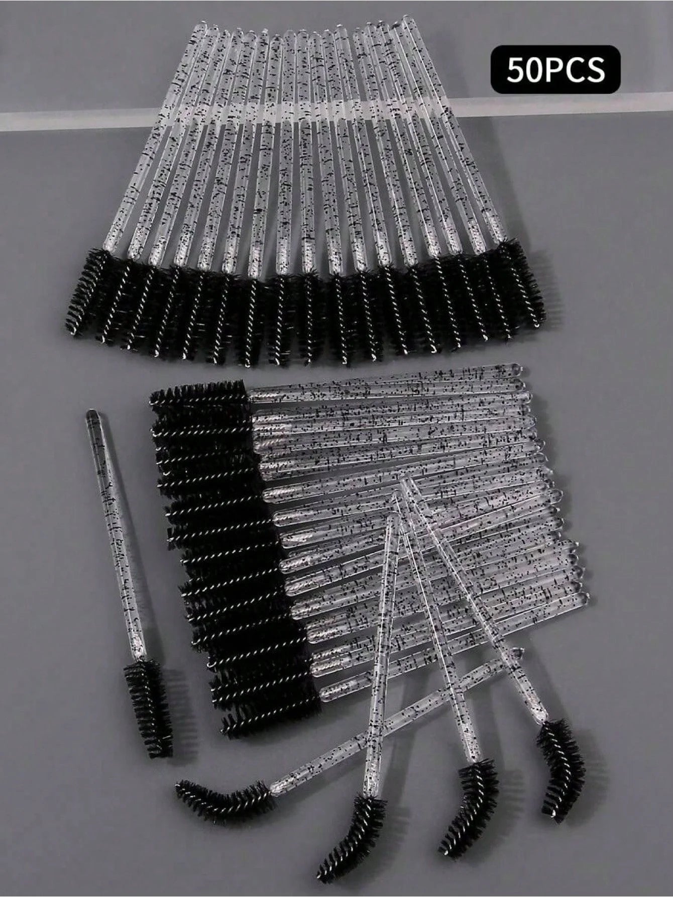 100PCS Crystal Pink Eyelash Brushes, Mascara Wands With Container, Bendable Disposable Eyebrow Spoolies, Lash Brush For Lash Extensions, Eyebrow Spoolie, Castor Oil Brushes,Eyebrow Brush,Eyeshadow Brush,Spoolie,Spoolie Brush