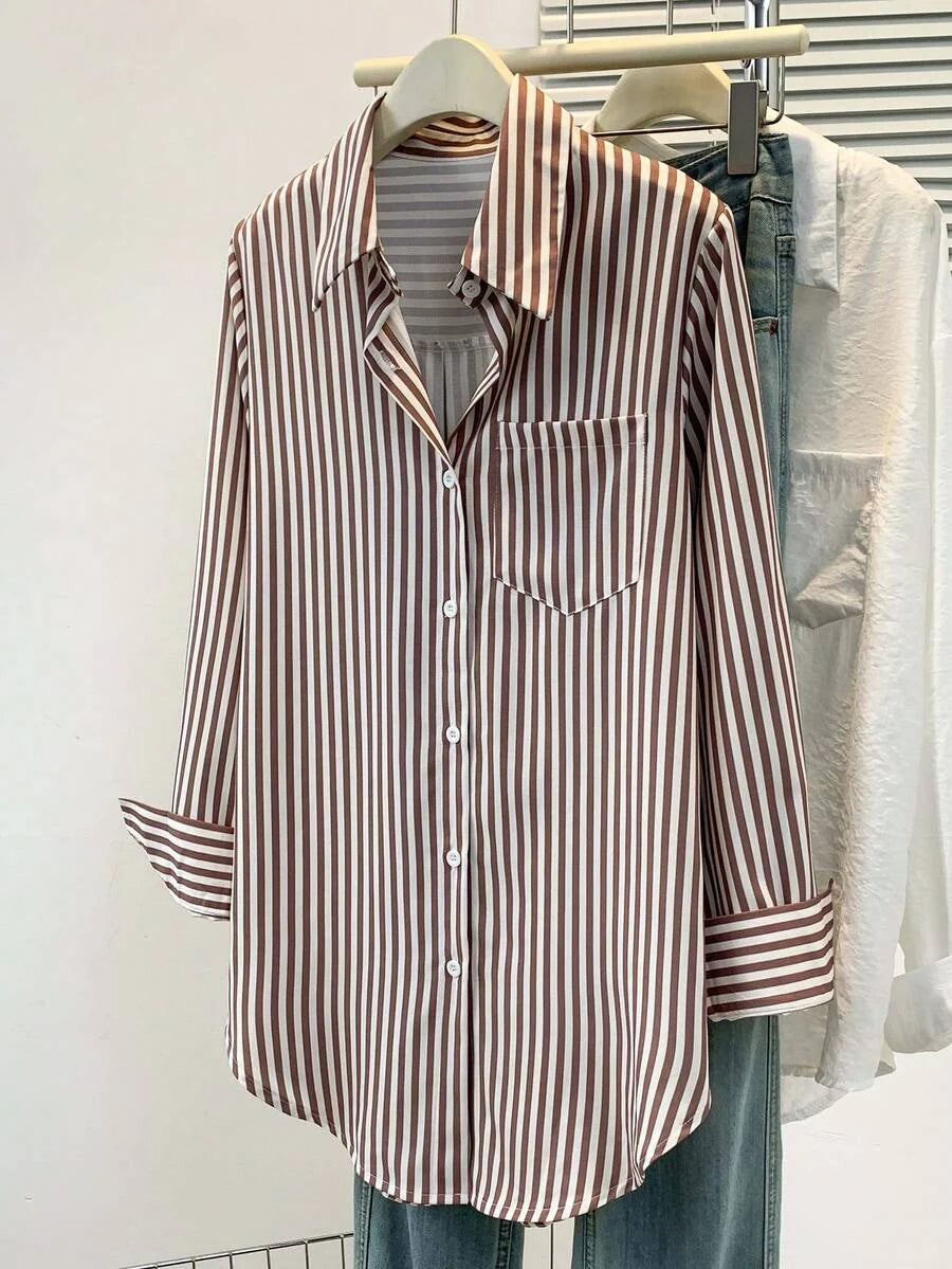 Women’s Striped Long Sleeve Blouse