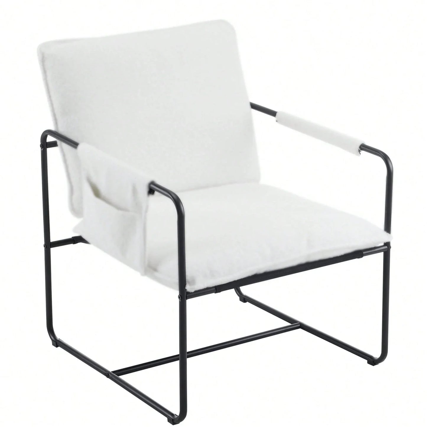 Modern Teddy Fleece Sling Accent Chair