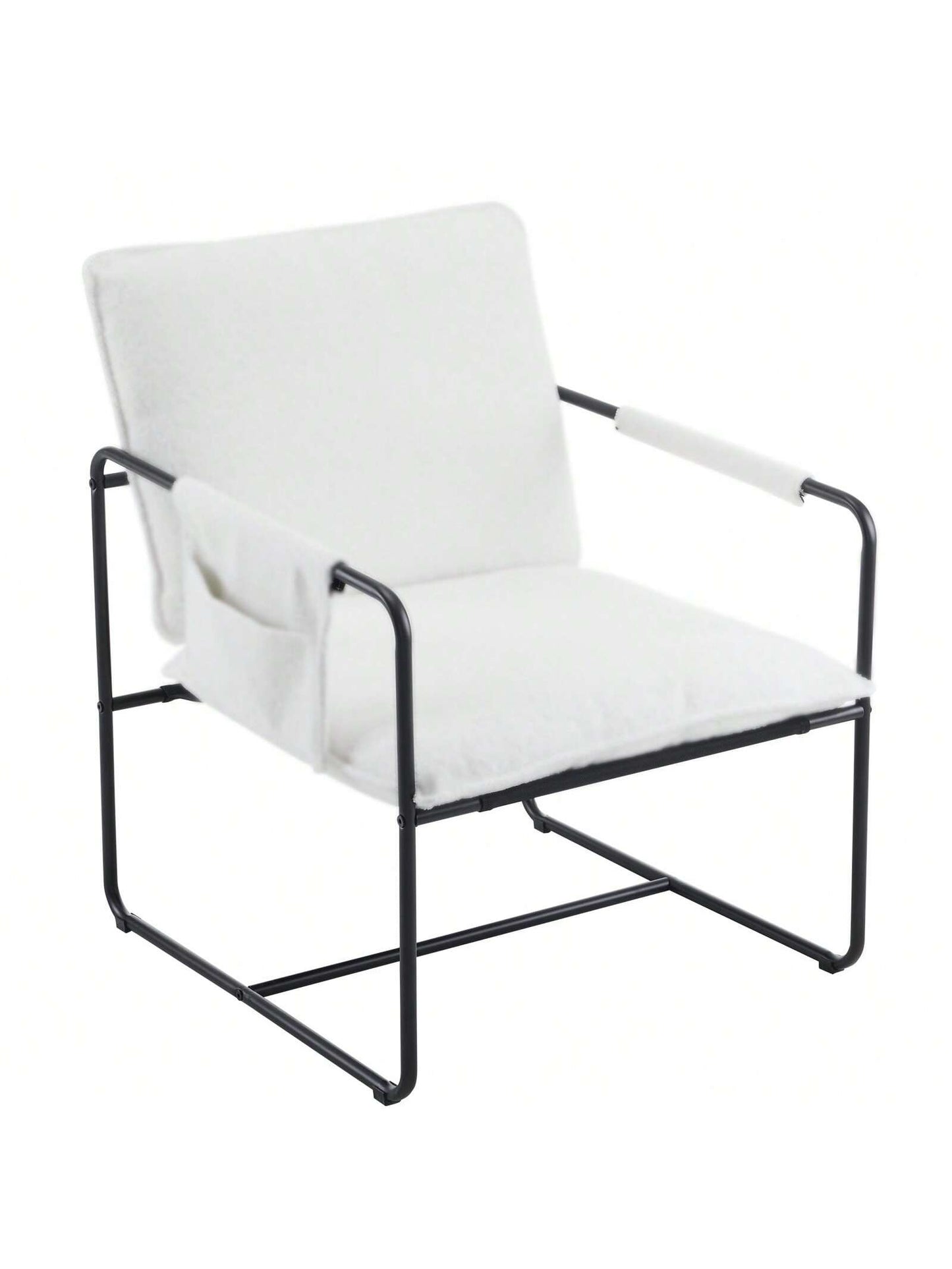 Modern Teddy Fleece Sling Accent Chair