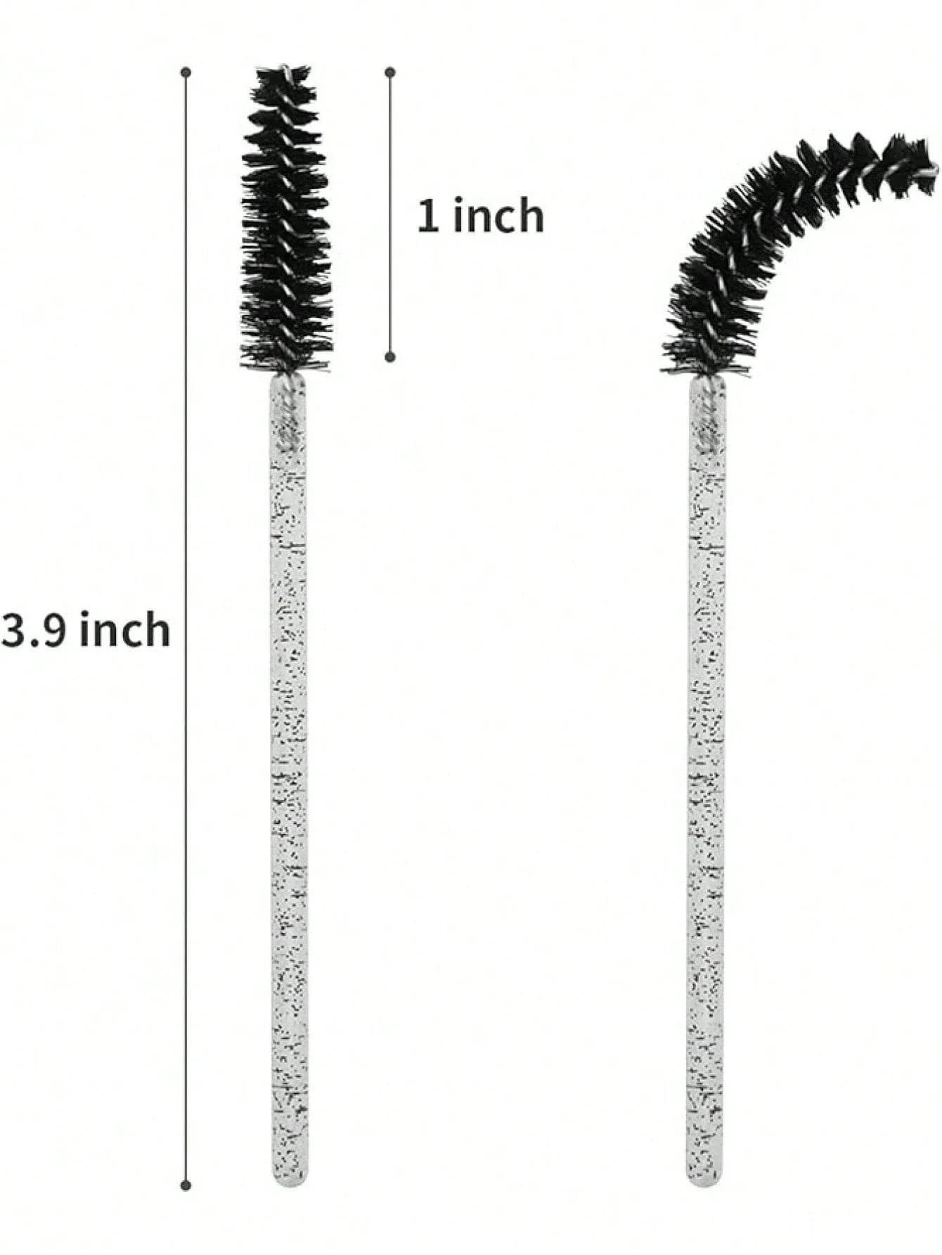 100PCS Crystal Pink Eyelash Brushes, Mascara Wands With Container, Bendable Disposable Eyebrow Spoolies, Lash Brush For Lash Extensions, Eyebrow Spoolie, Castor Oil Brushes,Eyebrow Brush,Eyeshadow Brush,Spoolie,Spoolie Brush