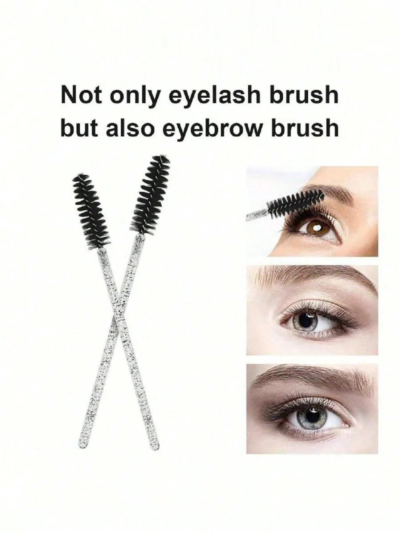 100PCS Crystal Pink Eyelash Brushes, Mascara Wands With Container, Bendable Disposable Eyebrow Spoolies, Lash Brush For Lash Extensions, Eyebrow Spoolie, Castor Oil Brushes,Eyebrow Brush,Eyeshadow Brush,Spoolie,Spoolie Brush