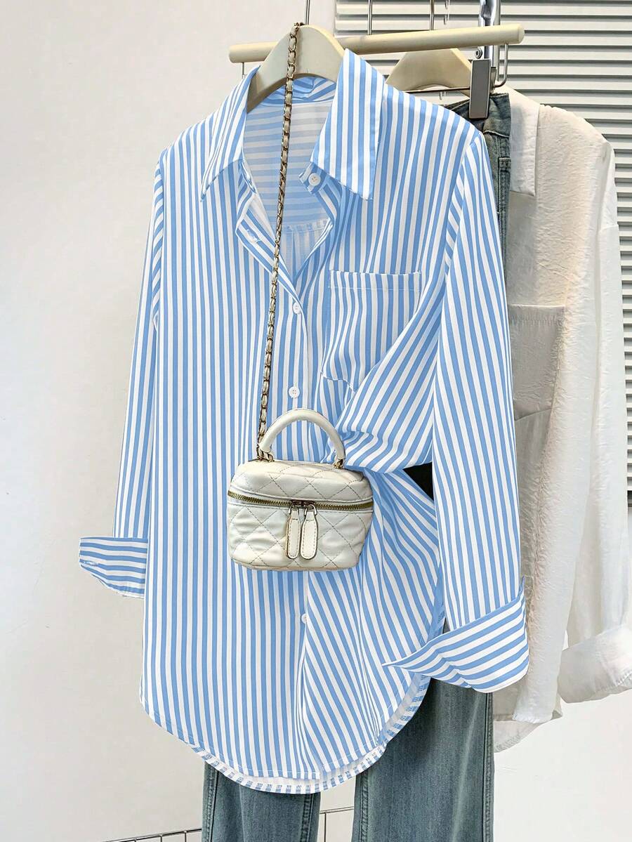 Women’s Striped Long Sleeve Blouse