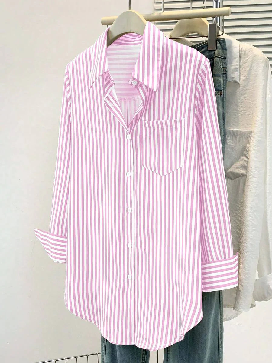 Women’s Striped Long Sleeve Blouse