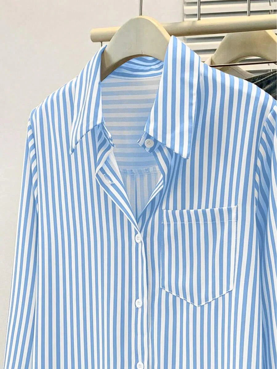 Women’s Striped Long Sleeve Blouse
