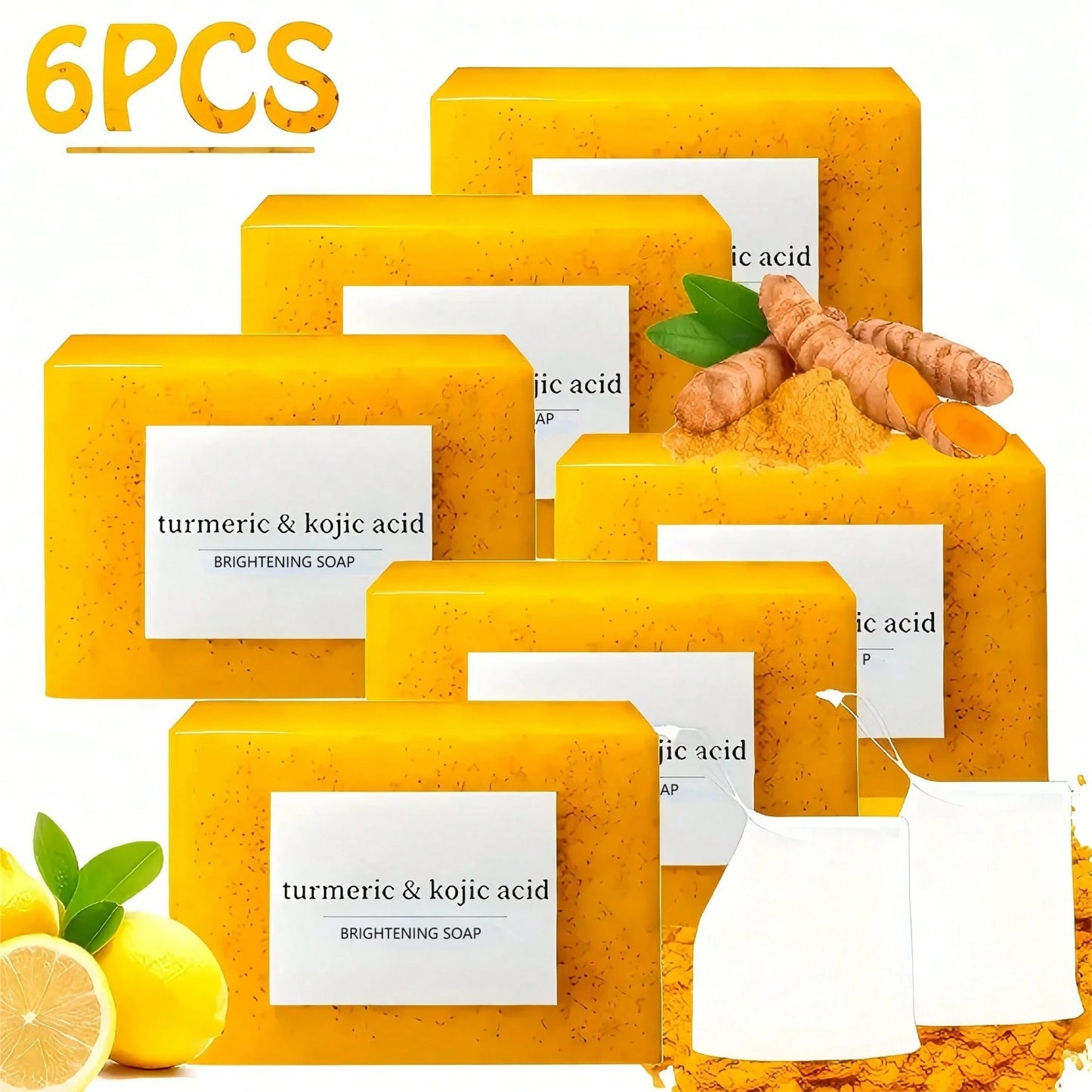 3PCS Lemon Turmeric Kojic Acid Soap