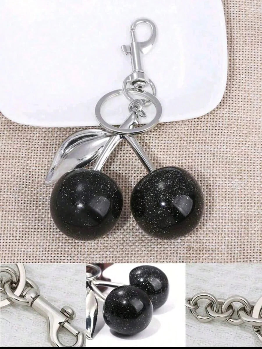 LocalNew Fashion Crystal Cherry Pendant Metal Key Chain, Suitable For Daily Wear, For Bag Accessories, Can Send Family Gifts, Friends Gifts, Classmates Gifts, Lovers Gifts, Birthday Gifts, Teachers Gifts, Souvenirs