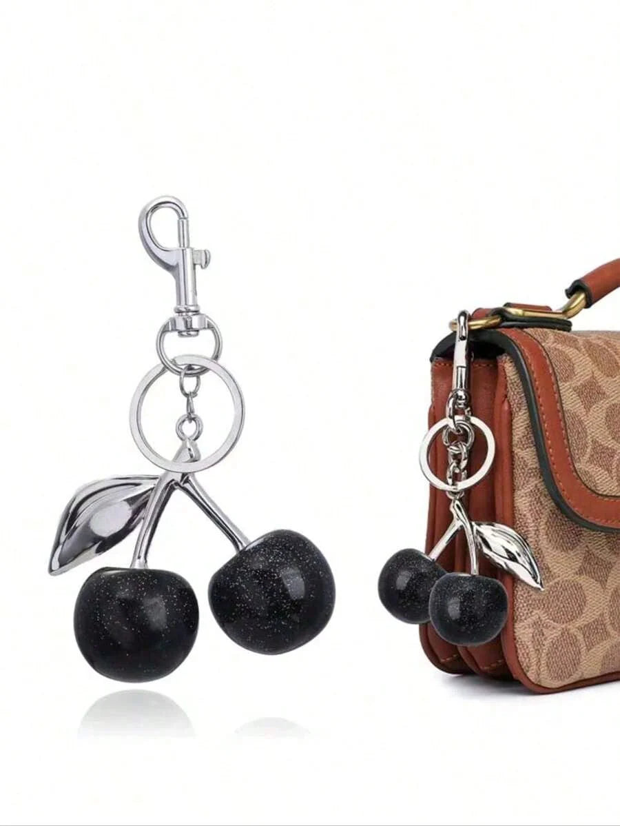 LocalNew Fashion Crystal Cherry Pendant Metal Key Chain, Suitable For Daily Wear, For Bag Accessories, Can Send Family Gifts, Friends Gifts, Classmates Gifts, Lovers Gifts, Birthday Gifts, Teachers Gifts, Souvenirs