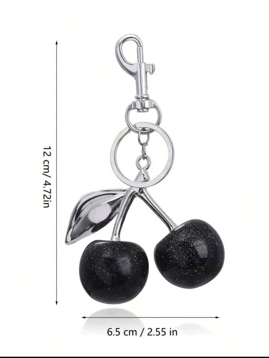 LocalNew Fashion Crystal Cherry Pendant Metal Key Chain, Suitable For Daily Wear, For Bag Accessories, Can Send Family Gifts, Friends Gifts, Classmates Gifts, Lovers Gifts, Birthday Gifts, Teachers Gifts, Souvenirs