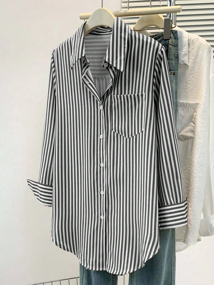 Women’s Striped Long Sleeve Blouse