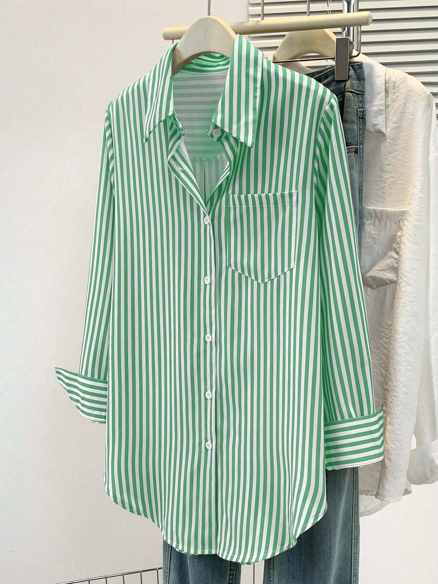 Women’s Striped Long Sleeve Blouse