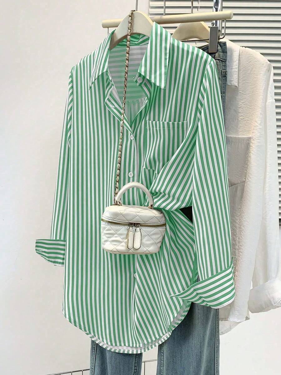 Women’s Striped Long Sleeve Blouse