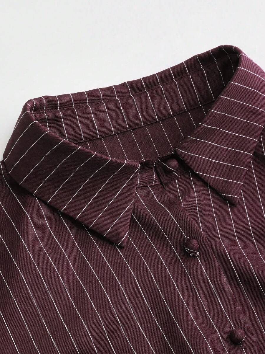 Vela Rue Wine Red Fitted Shirt