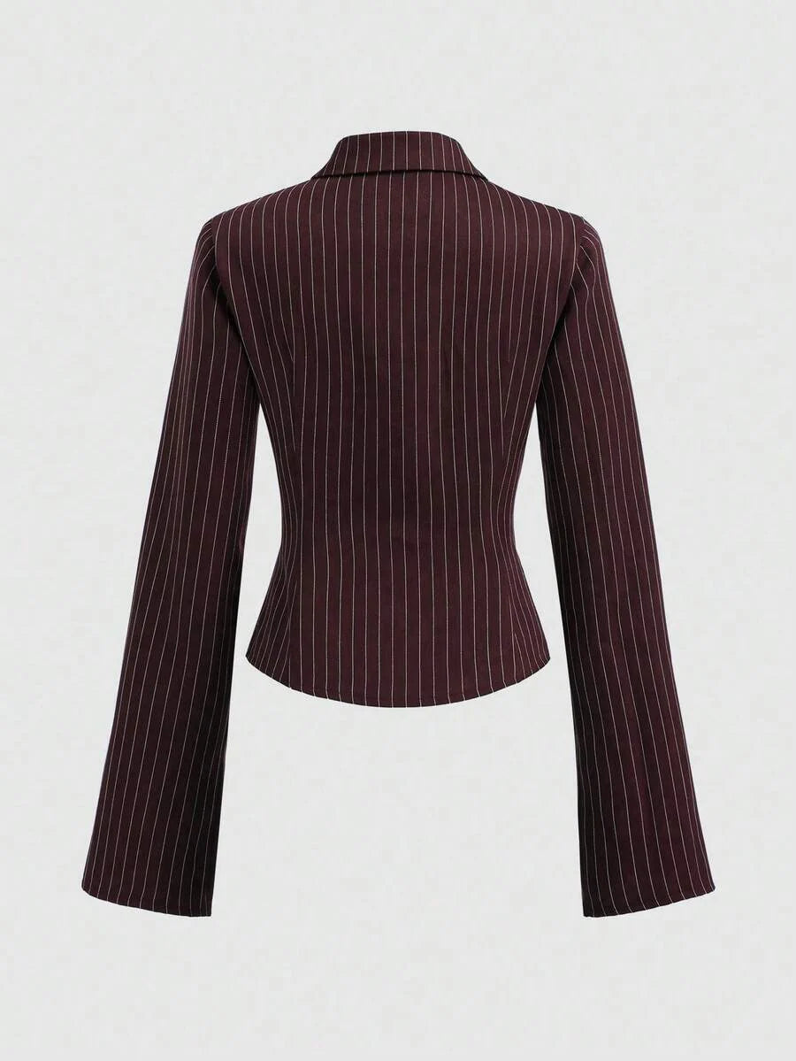 Vela Rue Wine Red Fitted Shirt