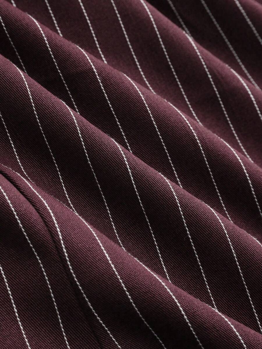 Vela Rue Wine Red Fitted Shirt
