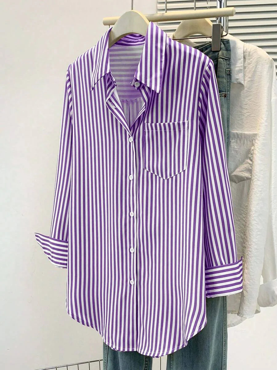 Women’s Striped Long Sleeve Blouse
