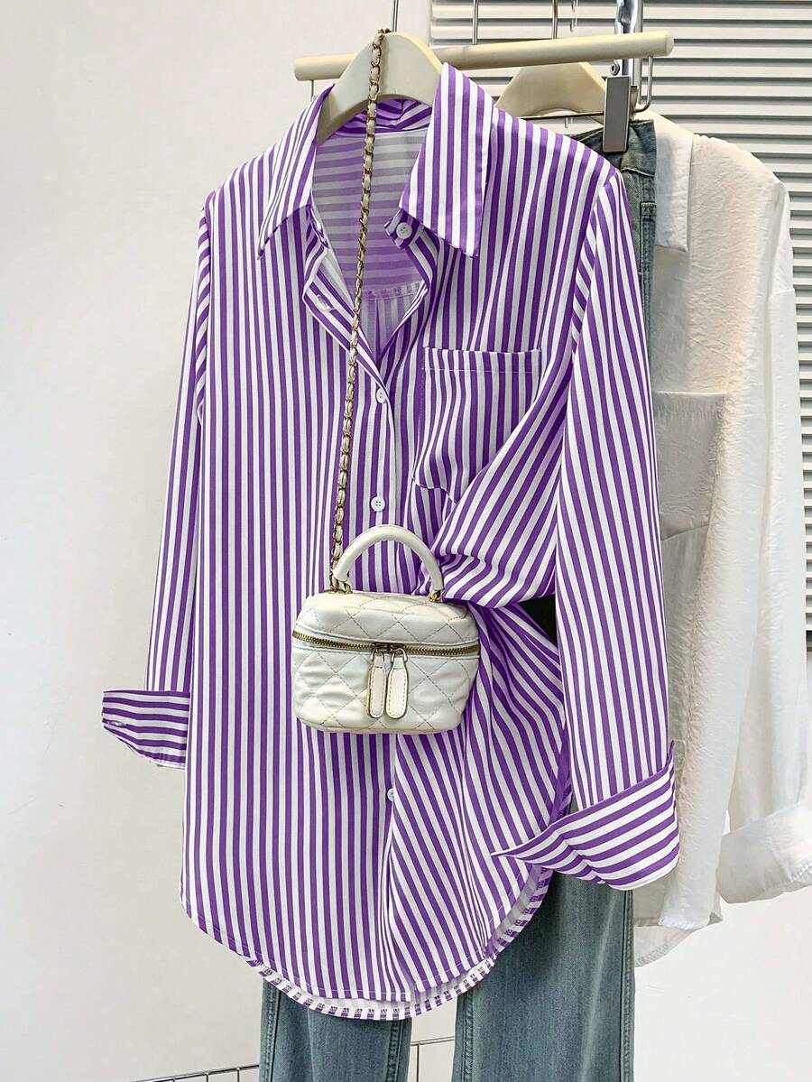Women’s Striped Long Sleeve Blouse