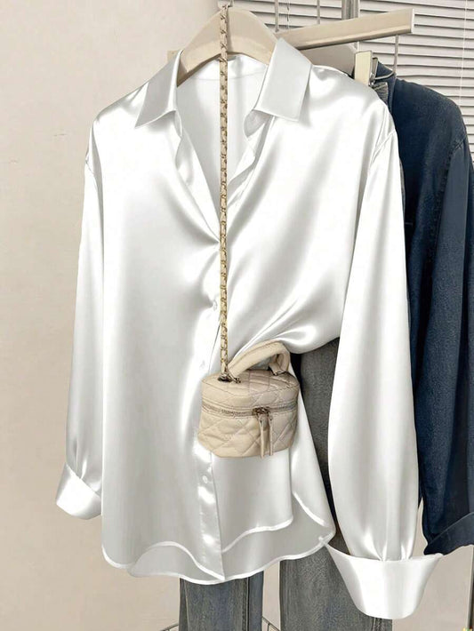 Women’s Satin Business Casual Blouse