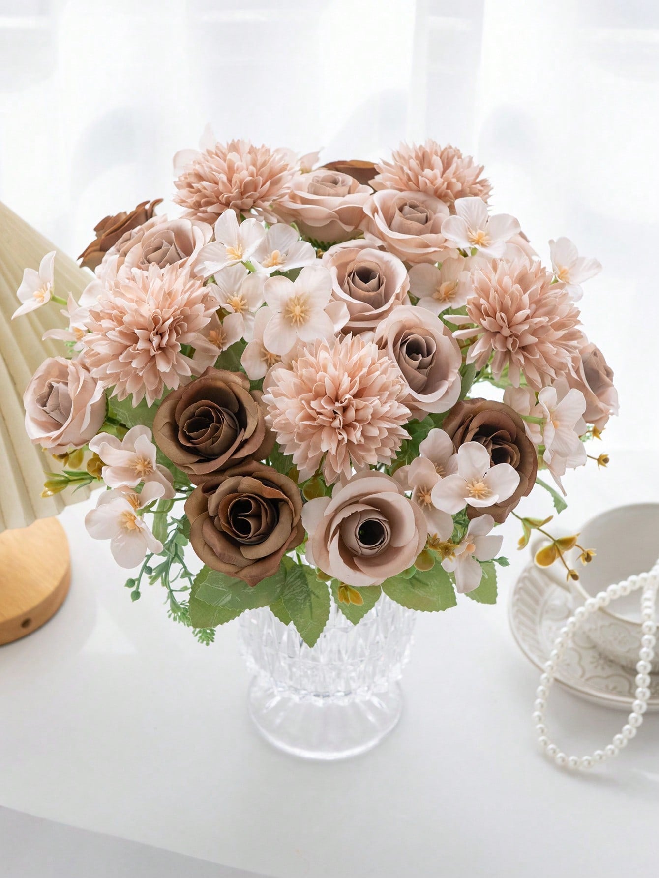 Artificial Rose Flower Bouquet Decor