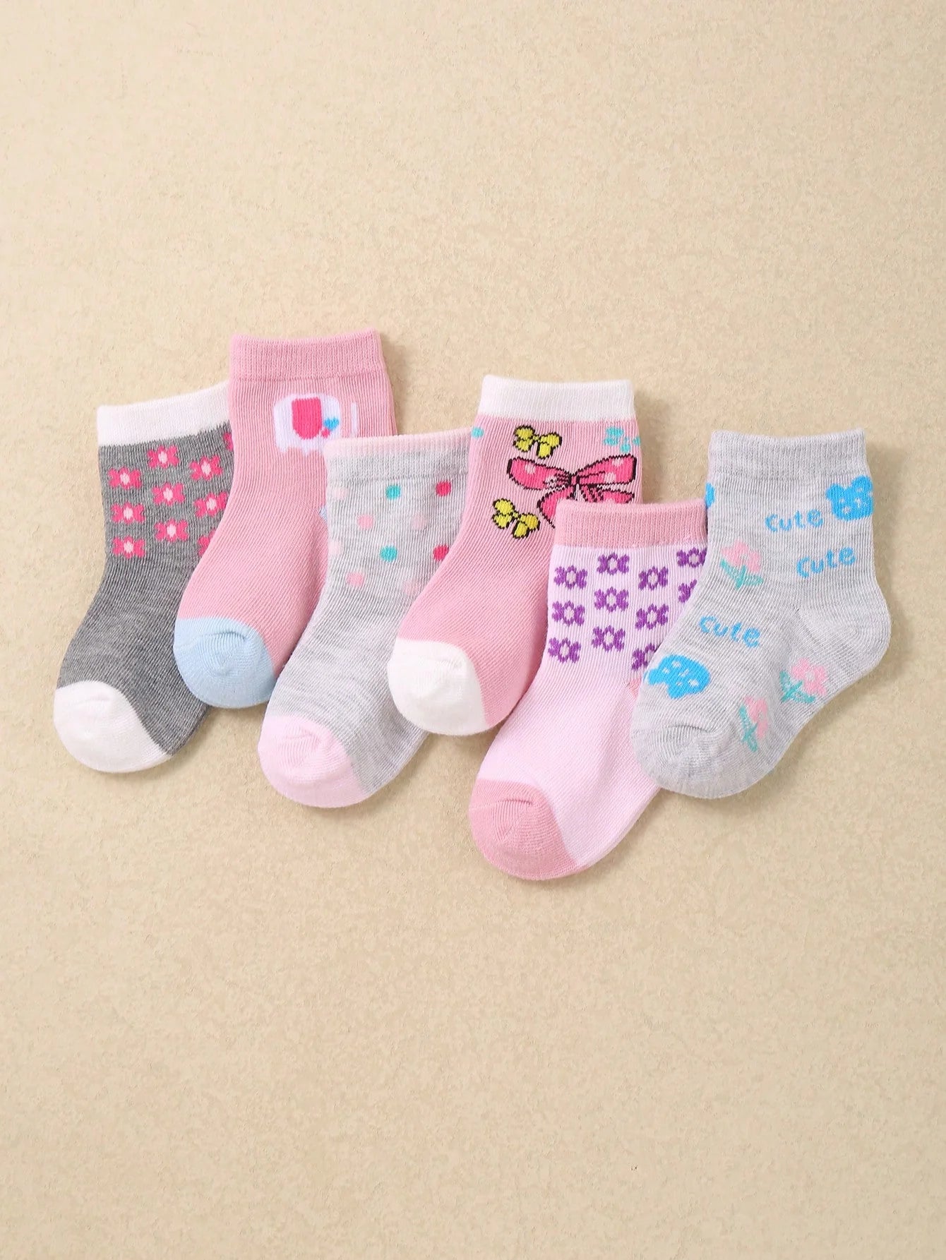 24 Pairs Soft Baby/Toddler Girls Ankle Socks, Patterns Include Rabbit, Bow, Heart And Teddy Bear, Comfortable Breathable Non-Binding, Suitable For Daily Wear, 0-36 Months, All Seasons, Ideal Gift For Newborn, Christmas, Newborn Baby Girl - Ankle Socks, Ba