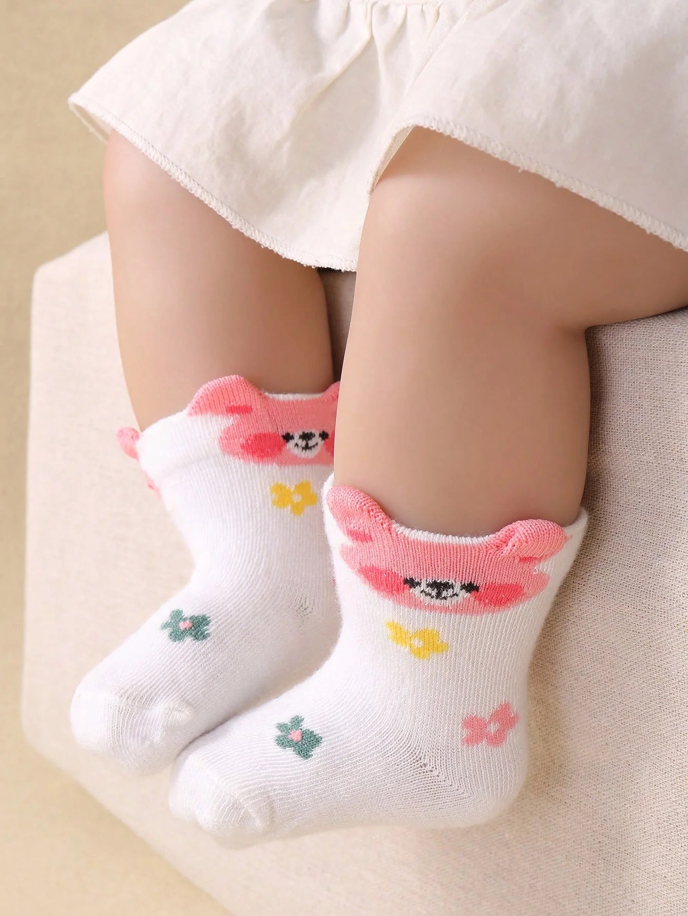 24 Pairs Soft Baby/Toddler Girls Ankle Socks, Patterns Include Rabbit, Bow, Heart And Teddy Bear, Comfortable Breathable Non-Binding, Suitable For Daily Wear, 0-36 Months, All Seasons, Ideal Gift For Newborn, Christmas, Newborn Baby Girl - Ankle Socks, Ba