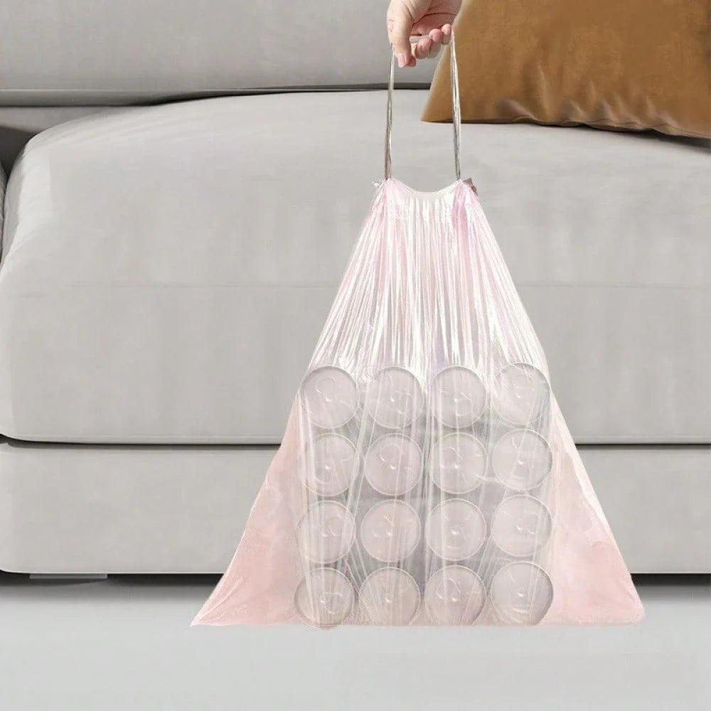 LocalA Pack Of 50 Rolls Of Bathroom Garbage Bags, Strong And Thin Material, A Pack Of Pink Small Garbage Bags, Disposable Garbage Bags Suitable For Office And Home Trash Cans, A Roll Of 50