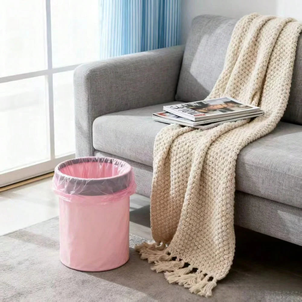 LocalA Pack Of 50 Rolls Of Bathroom Garbage Bags, Strong And Thin Material, A Pack Of Pink Small Garbage Bags, Disposable Garbage Bags Suitable For Office And Home Trash Cans, A Roll Of 50