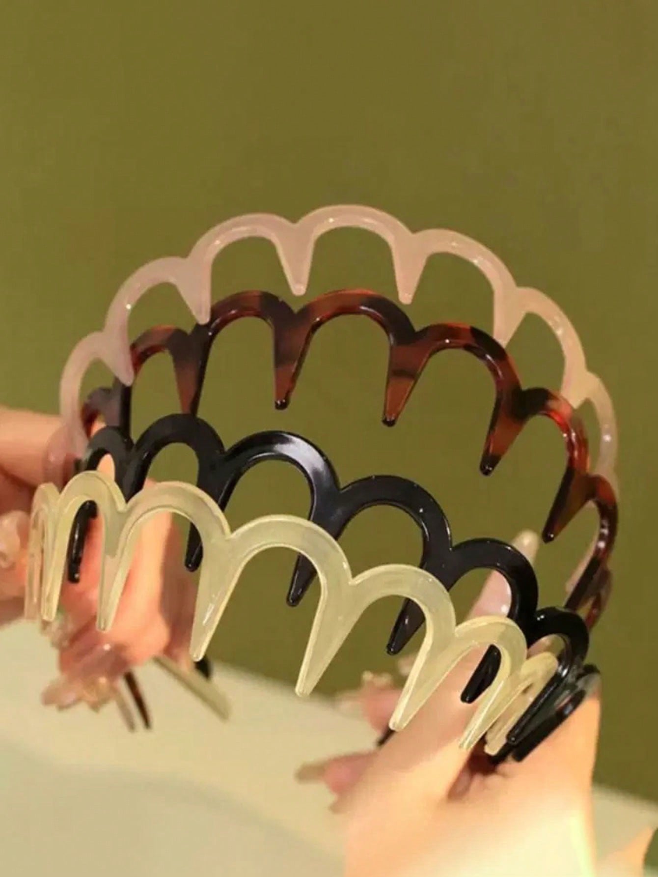 3pcs Wavy Toothed Headbands, Simple Non-Slip Hair Bands, Leopard Print Multi-Color, Suitable For Men And Women Hair Care, Hair Hoop ,Hairband For Women Hair Accessories