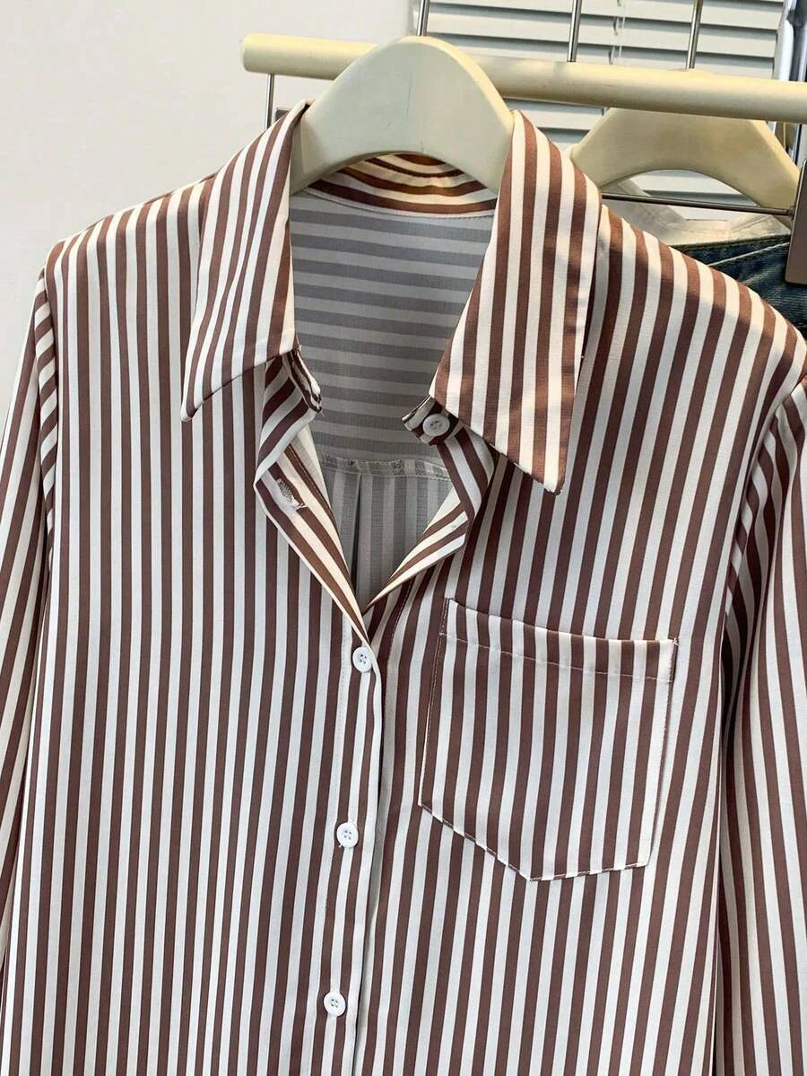 Women’s Striped Long Sleeve Blouse