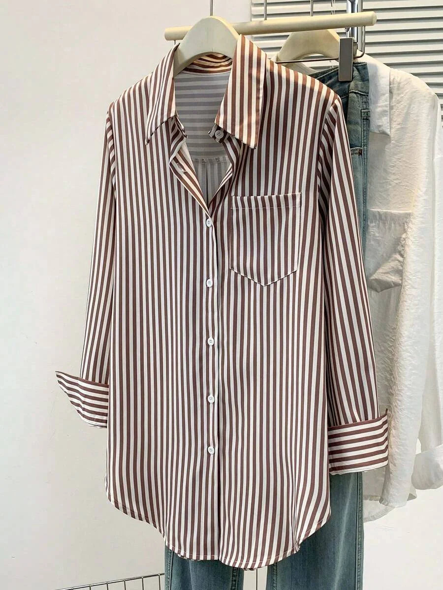Women’s Striped Long Sleeve Blouse