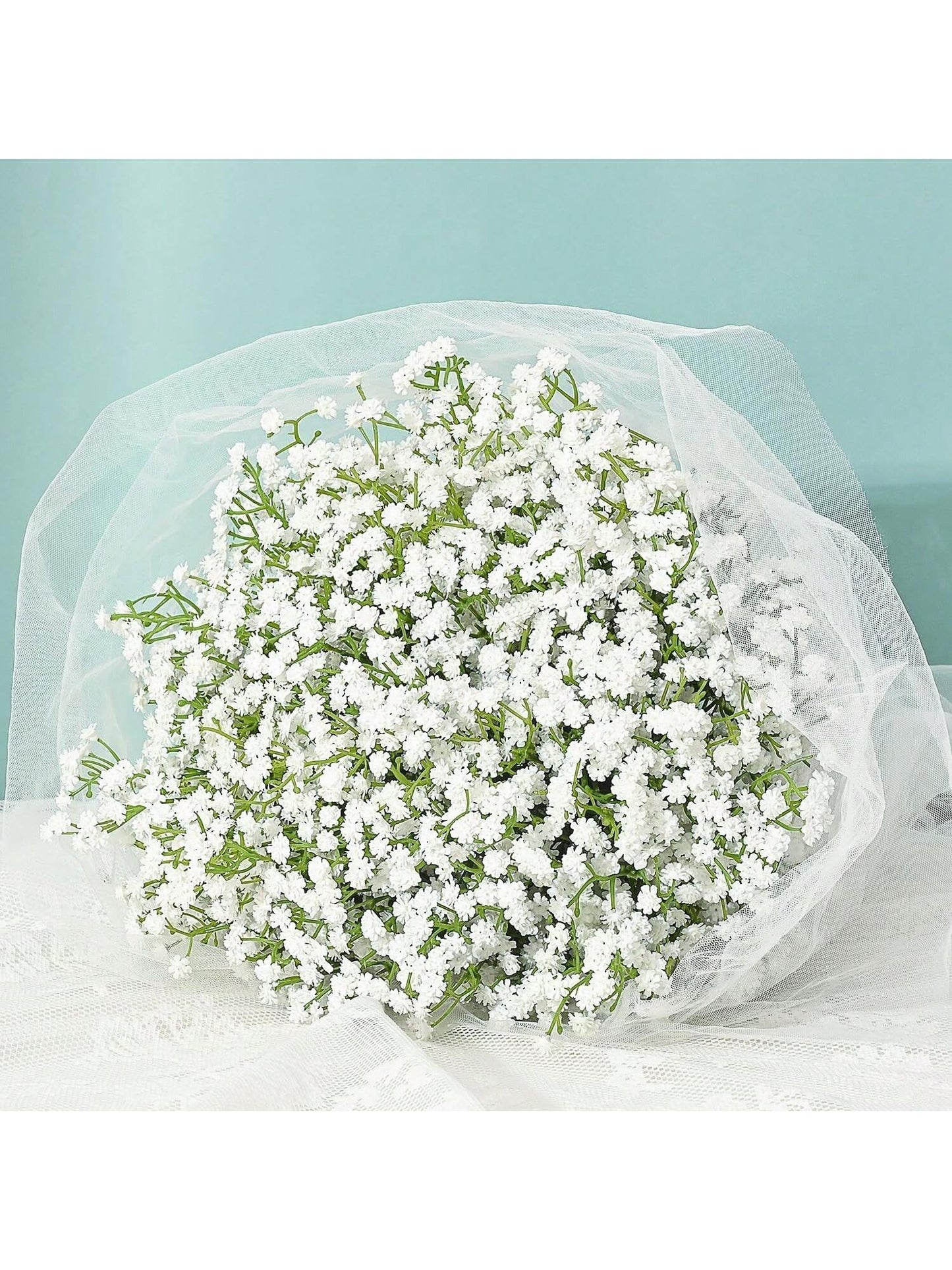 1pc/3pcs Artificial Plastic Baby's Breath Flower Bouquet, Fake Flowers For Valentine's Day, Bride, Wedding, Home, Restaurant, Bedroom Decor, Holiday, Birthday Party, Outdoor Garden Decor, Valentine's Day, Graduation Gift