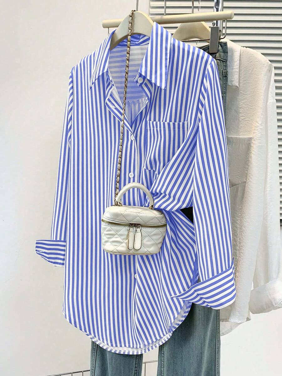 Women’s Striped Long Sleeve Blouse