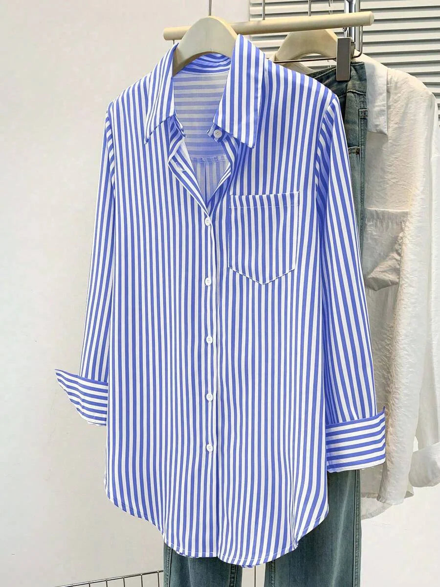 Women’s Striped Long Sleeve Blouse
