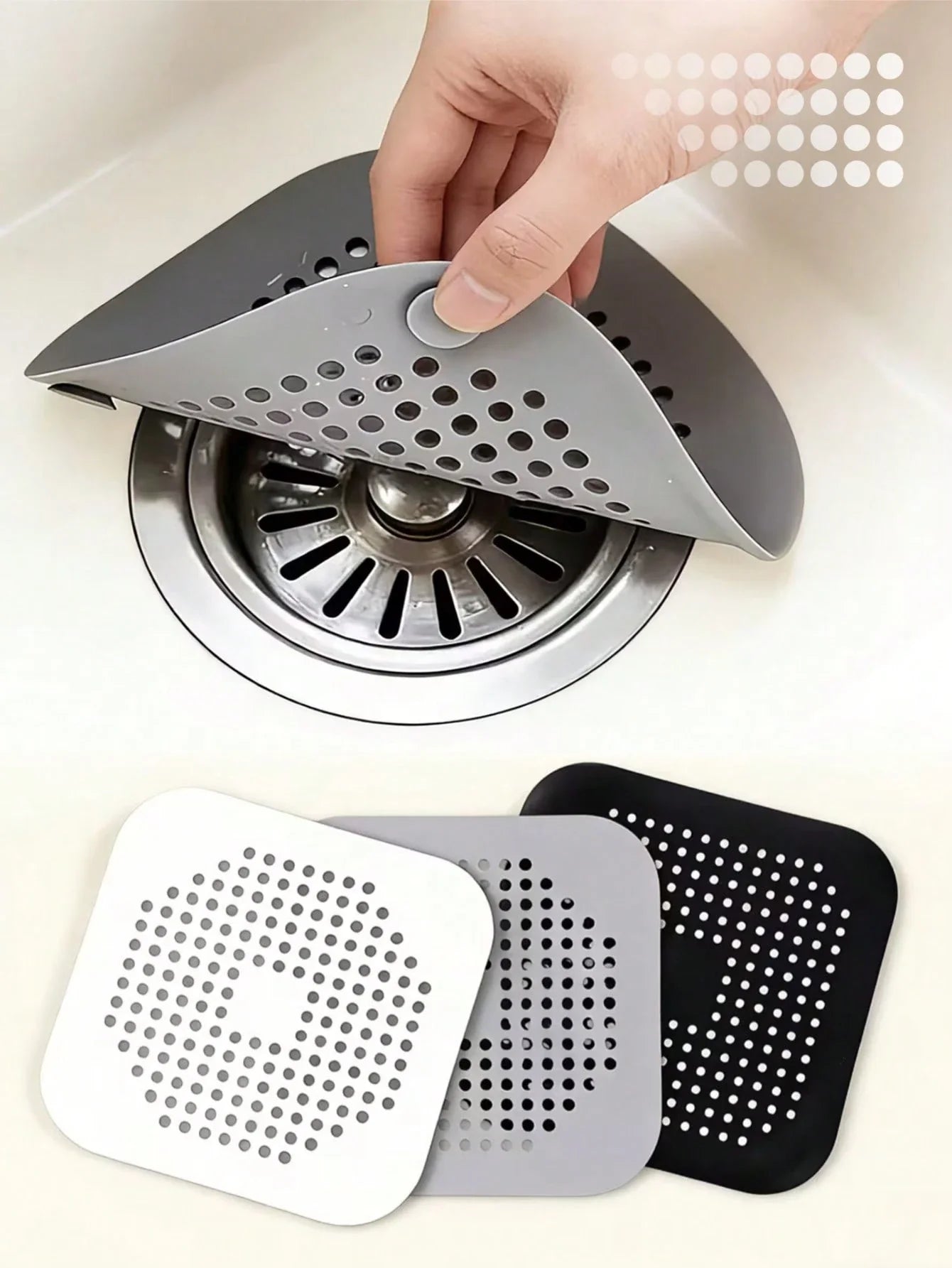 1/2/3pcs Silicone Hair Catcher And Drain Stopper, Prevent Clogging And Odor, Household Essential, Suitable For Christmas, Halloween, Thanksgiving And Other Holidays
