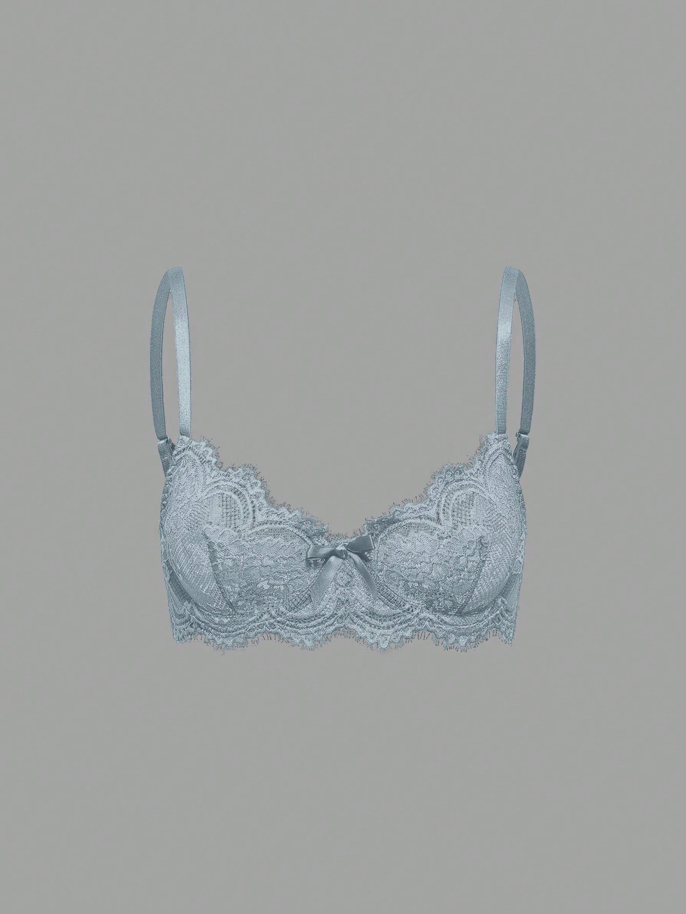ROMWE Goth Women's Fashion Floral Lace Underwire Triangle Cup Bra