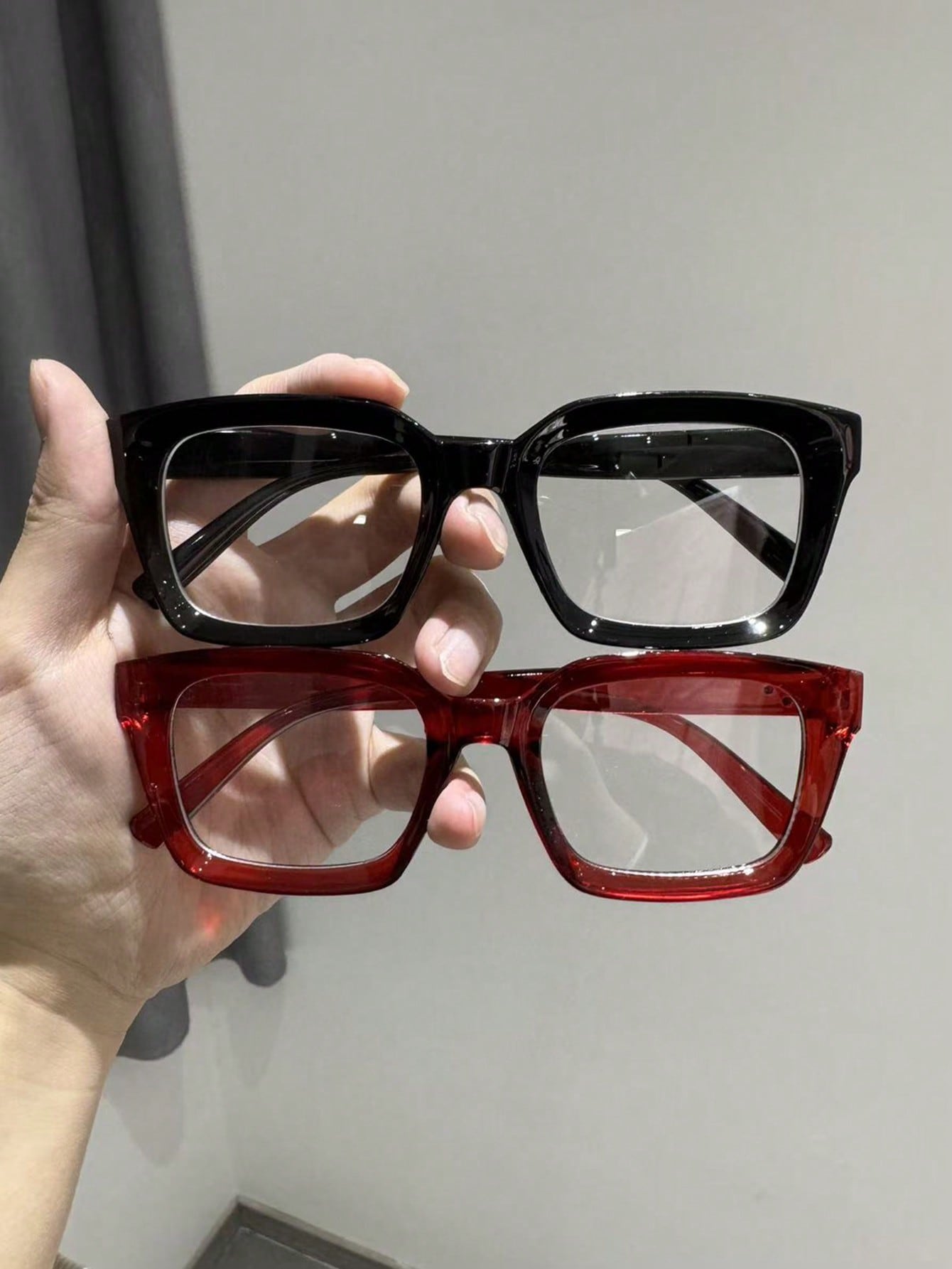 4pcs Women's Geometric Multi-Color Plastic Modern Minimalist Transparent Glasses, Suitable For Daily Life, Dates, Outings And Other Occasions