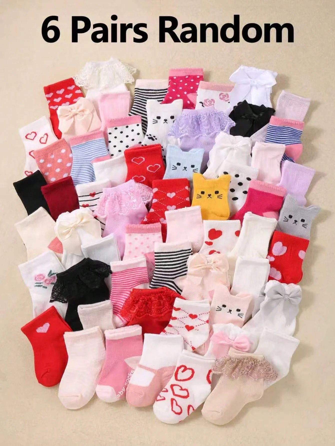 24 Pairs Soft Baby/Toddler Girls Ankle Socks, Patterns Include Rabbit, Bow, Heart And Teddy Bear, Comfortable Breathable Non-Binding, Suitable For Daily Wear, 0-36 Months, All Seasons, Ideal Gift For Newborn, Christmas, Newborn Baby Girl - Ankle Socks, Ba