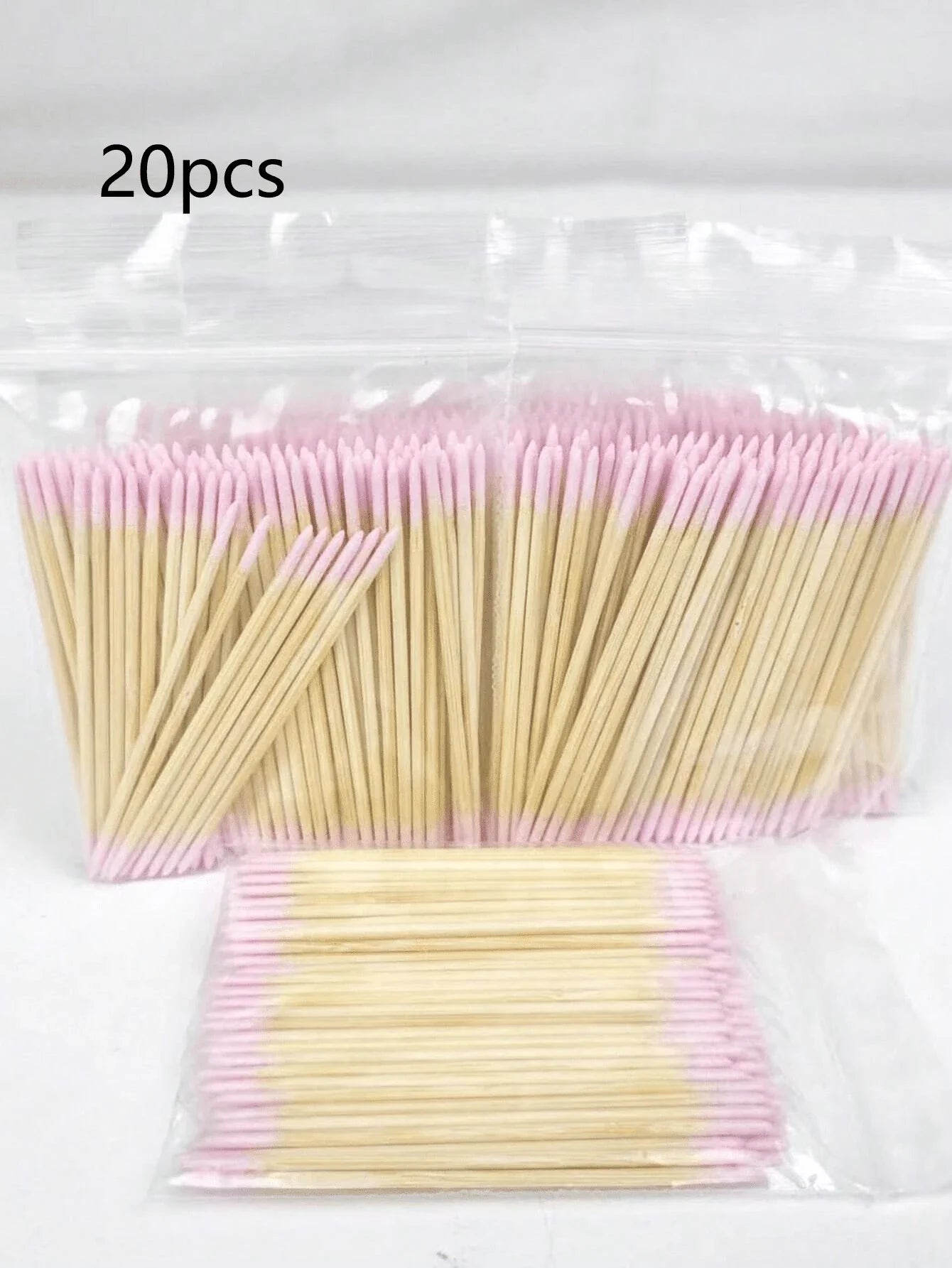 100/200/300/500/2000/5000pcs Double-Ended Nail Polish Remover Sticks, Small Dual-Tip Eyebrow Makeup Remover Tools, Approx. 100pcs/Pack (Packaged As 1/2/3/5 Packs)