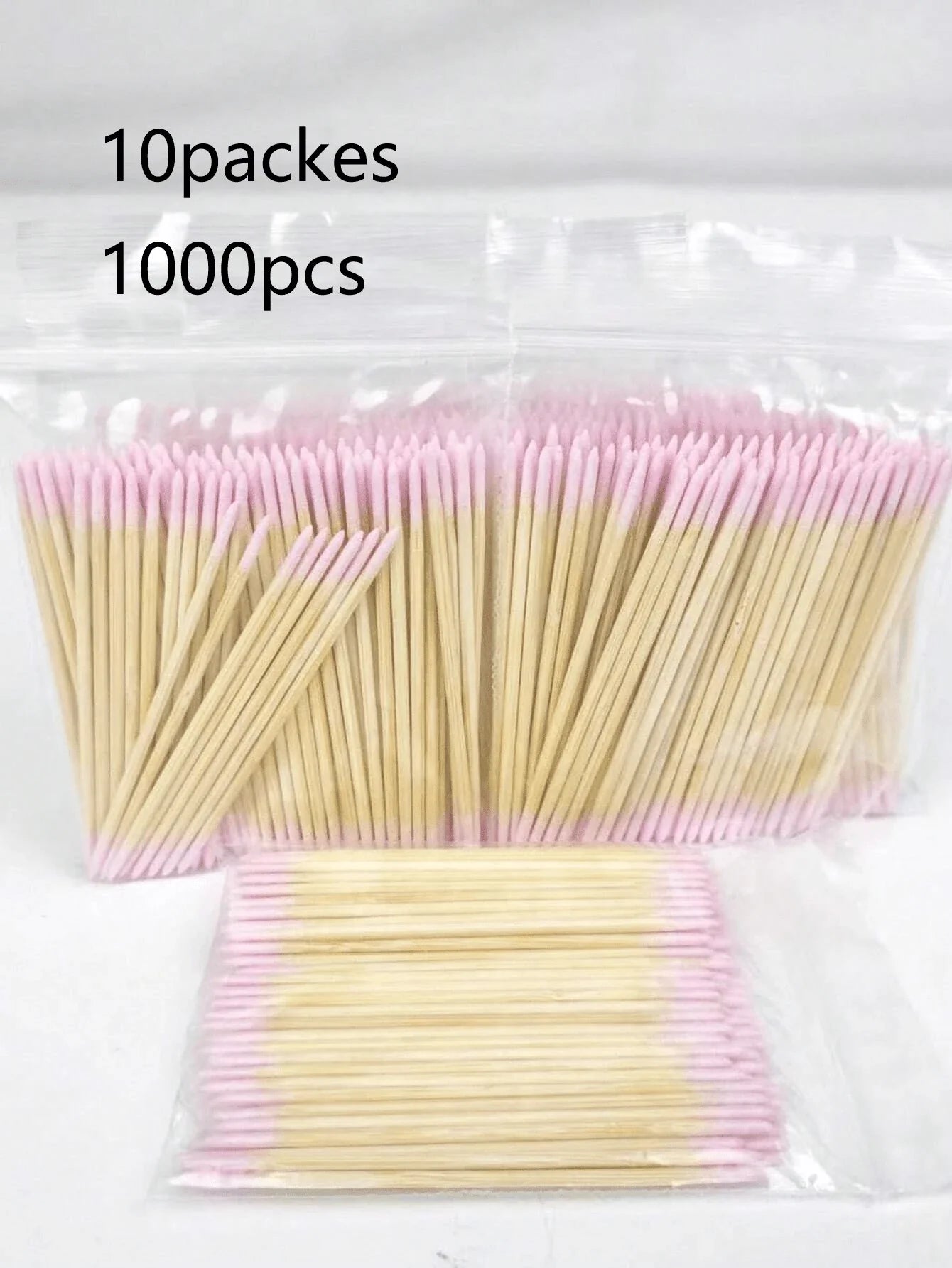 100/200/300/500/2000/5000pcs Double-Ended Nail Polish Remover Sticks, Small Dual-Tip Eyebrow Makeup Remover Tools, Approx. 100pcs/Pack (Packaged As 1/2/3/5 Packs)