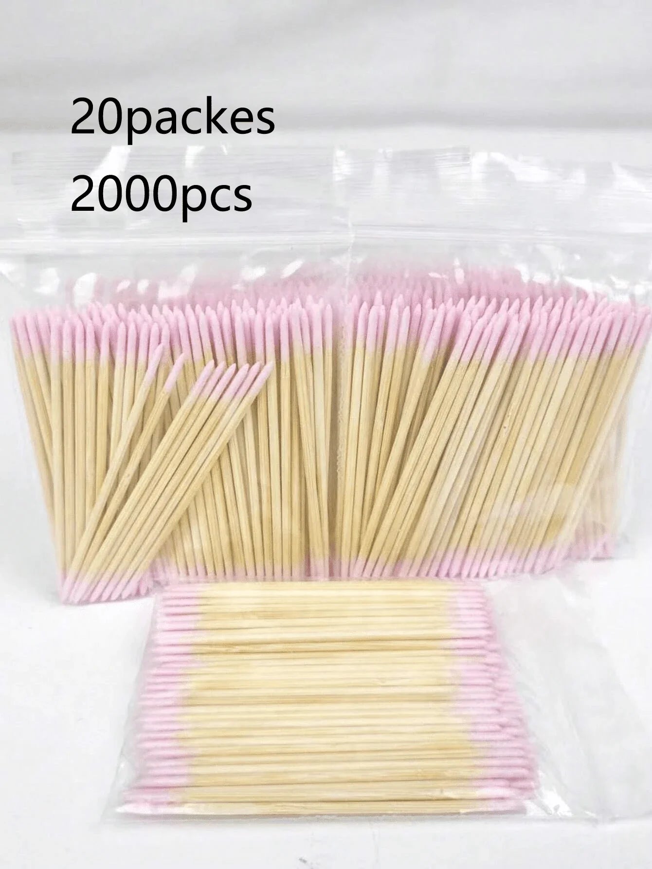 100/200/300/500/2000/5000pcs Double-Ended Nail Polish Remover Sticks, Small Dual-Tip Eyebrow Makeup Remover Tools, Approx. 100pcs/Pack (Packaged As 1/2/3/5 Packs)