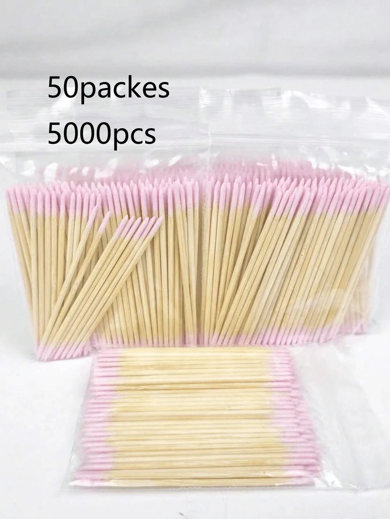 100/200/300/500/2000/5000pcs Double-Ended Nail Polish Remover Sticks, Small Dual-Tip Eyebrow Makeup Remover Tools, Approx. 100pcs/Pack (Packaged As 1/2/3/5 Packs)